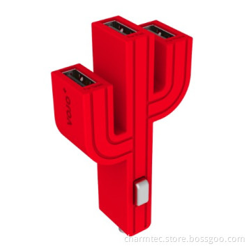 Three Interface USB Car Charger, Output: 5V/4.2A, (1A+2.1A+1A)